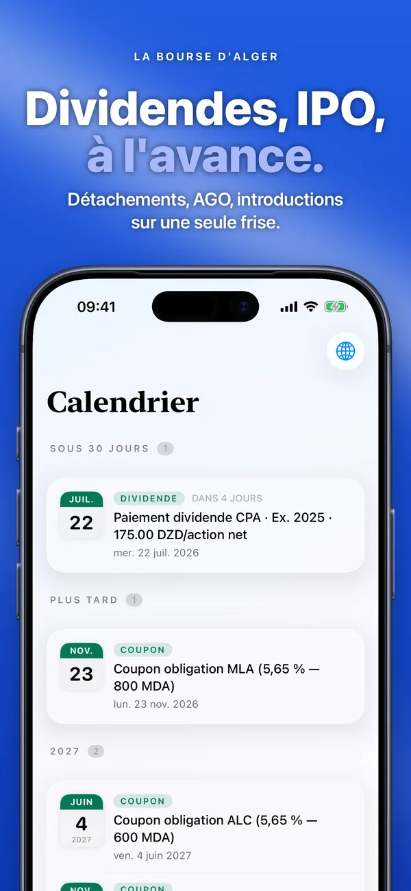 Algierex — Calendar